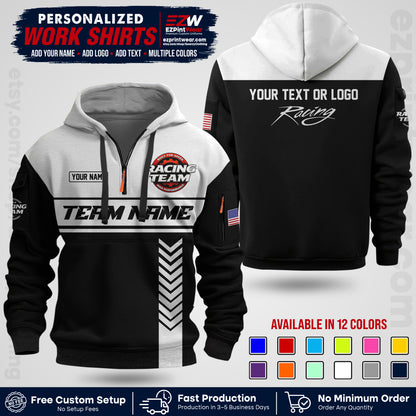 Custom Racing Shirt with Name, Logo & Text | Race Team Uniform | Crew Apparel RC02