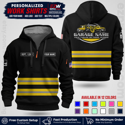 Custom Towing Workwear Uniform | Personalized Tow Truck Shirt | Non-Reflective Safety Stripe Apparel | Custom Towing Shirt | Tow Truck Apparel TW03
