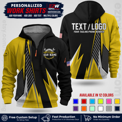 Custom Mechanic Work Shirt with Name, Logo & Text | Auto Shop Uniform | Workwear MCN 01