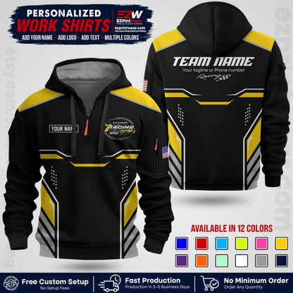 Custom Racing Shirt with Name, Logo & Text | Race Team Uniform | Crew Apparel RC10