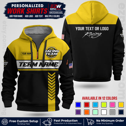 Custom Racing Shirt with Name, Logo & Text | Race Team Uniform | Crew Apparel RC02