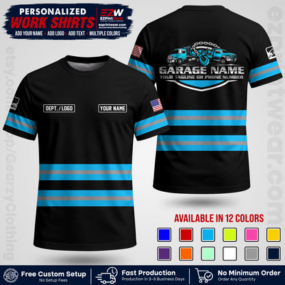 Custom Towing Workwear Uniform | Personalized Tow Truck Shirt | Non-Reflective Safety Stripe Apparel | Custom Towing Shirt | Tow Truck Apparel TW03