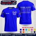 Custom Fire Department Shirt with Name, City Logo & Text | Firefighter Uniform | Button Up Work Shirt FF07
