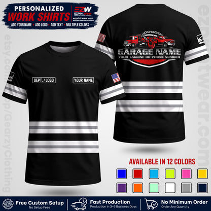Custom Towing Workwear Uniform | Personalized Tow Truck Shirt | Non-Reflective Safety Stripe Apparel | Custom Towing Shirt | Tow Truck Apparel TW03