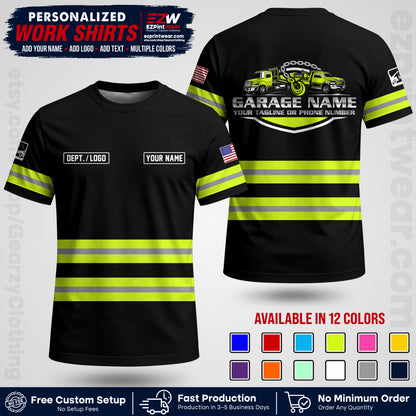 Custom Towing Workwear Uniform | Personalized Tow Truck Shirt | Non-Reflective Safety Stripe Apparel | Custom Towing Shirt | Tow Truck Apparel TW03