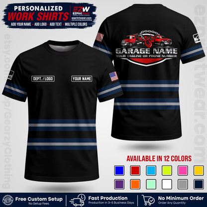 Custom Towing Workwear Uniform | Personalized Tow Truck Shirt | Non-Reflective Safety Stripe Apparel | Custom Towing Shirt | Tow Truck Apparel TW03