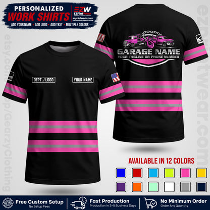 Custom Towing Workwear Uniform | Personalized Tow Truck Shirt | Non-Reflective Safety Stripe Apparel | Custom Towing Shirt | Tow Truck Apparel TW03