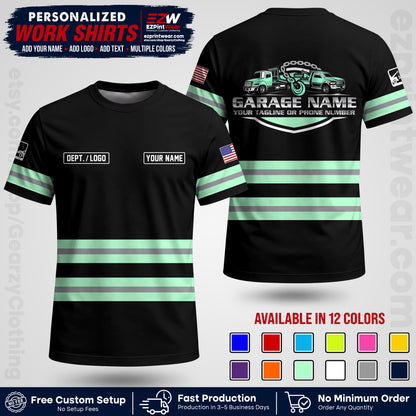Custom Towing Workwear Uniform | Personalized Tow Truck Shirt | Non-Reflective Safety Stripe Apparel | Custom Towing Shirt | Tow Truck Apparel TW03