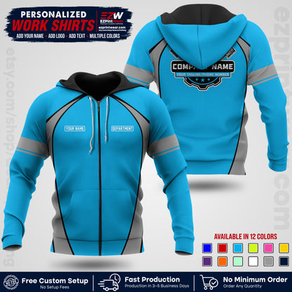 Custom Mechanic Work Shirt with Name, Logo & Text | Auto Shop Uniform | Workwear MCN 09