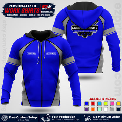 Custom Mechanic Work Shirt with Name, Logo & Text | Auto Shop Uniform | Workwear MCN 09