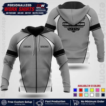 Custom Mechanic Work Shirt with Name, Logo & Text | Auto Shop Uniform | Workwear MCN 09