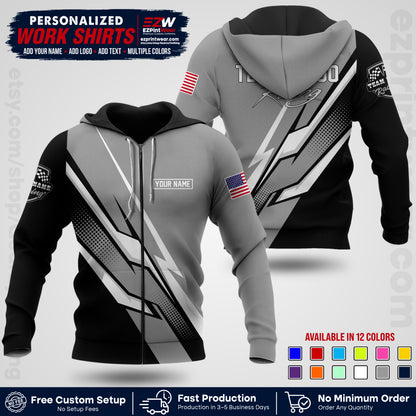 Custom Racing Shirt with Name, Logo & Text | Race Team Uniform | Crew Apparel RC01