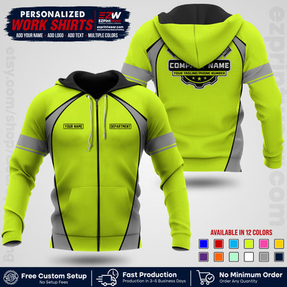 Custom Mechanic Work Shirt with Name, Logo & Text | Auto Shop Uniform | Workwear MCN 09