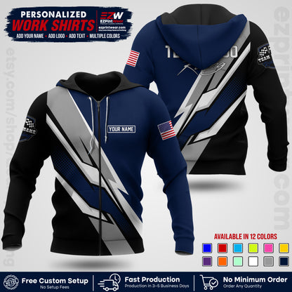 Custom Racing Shirt with Name, Logo & Text | Race Team Uniform | Crew Apparel RC01
