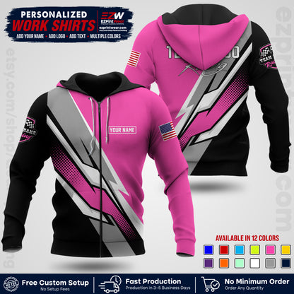 Custom Racing Shirt with Name, Logo & Text | Race Team Uniform | Crew Apparel RC01