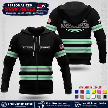 Custom Towing Workwear Uniform | Personalized Tow Truck Shirt | Non-Reflective Safety Stripe Apparel | Custom Towing Shirt | Tow Truck Apparel TW03