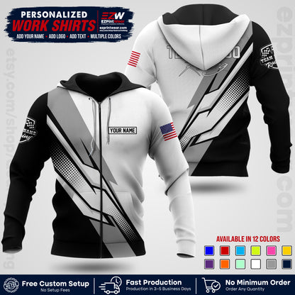 Custom Racing Shirt with Name, Logo & Text | Race Team Uniform | Crew Apparel RC01