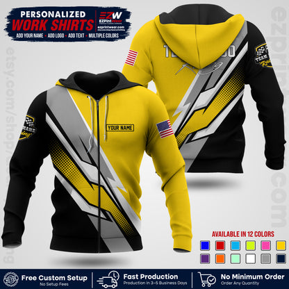 Custom Racing Shirt with Name, Logo & Text | Race Team Uniform | Crew Apparel RC01