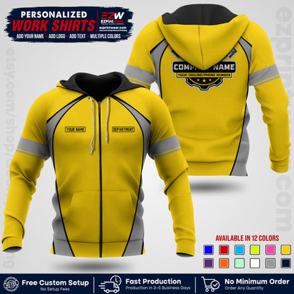Custom Mechanic Work Shirt with Name, Logo & Text | Auto Shop Uniform | Workwear MCN 09
